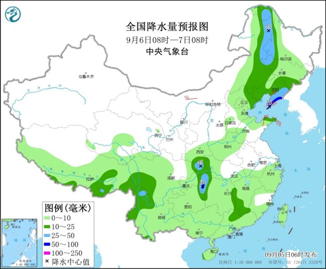 陜西四川等局地有較強(qiáng)降雨 華北東北降水降溫