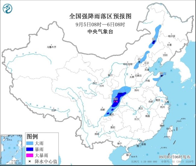 陜西四川等局地有較強(qiáng)降雨 華北東北降水降溫